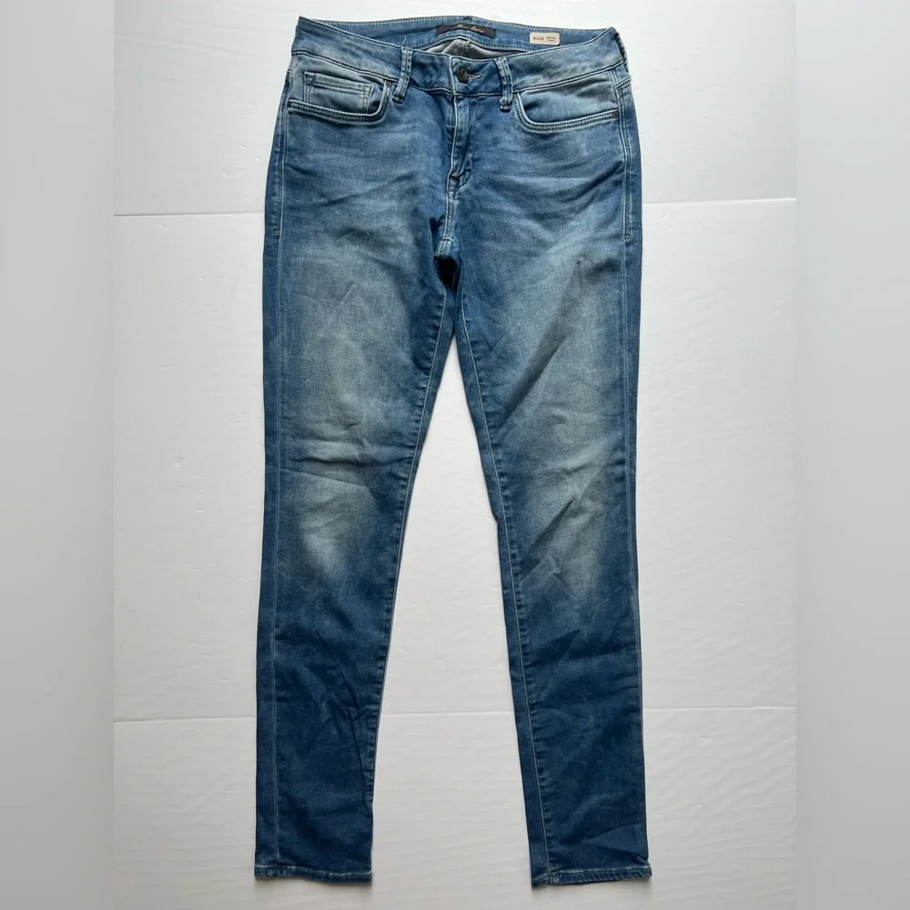 Mavi Alexa Slim Mid Rise Blue Skinny Jeans Size 28W 32L Cotton Stretch - Picture 3 of 11